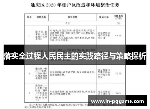 落实全过程人民民主的实践路径与策略探析 落实全过程人民民主的实践路径与策略探析