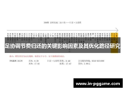 足协调节费归还的关键影响因素及其优化路径研究 足协调节费归还的关键影响因素及其优化路径研究